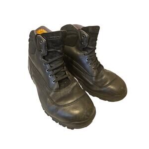Dunham Black Leather Work Boots Mens Size 15 4E Extra Wide Lace Up